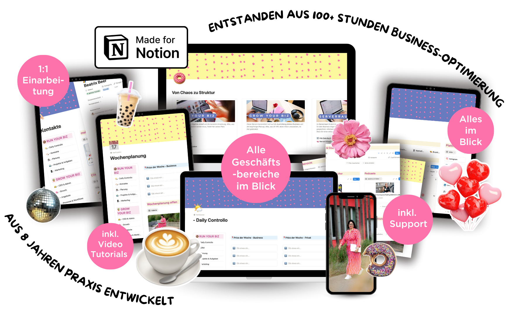 Notion Vorlagen für Solo-Selbstständige, die ihr Business im Griff haben wollen – weniger Zettelwirtschaft, mehr Überblick, mehr Umsetzung.